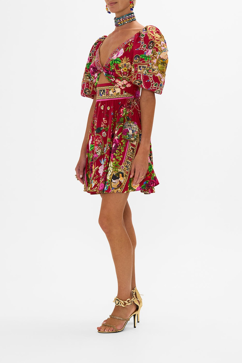 PUFF SLEEVE MINI DRESS JUST ONE BITE SNOW WHITE 4