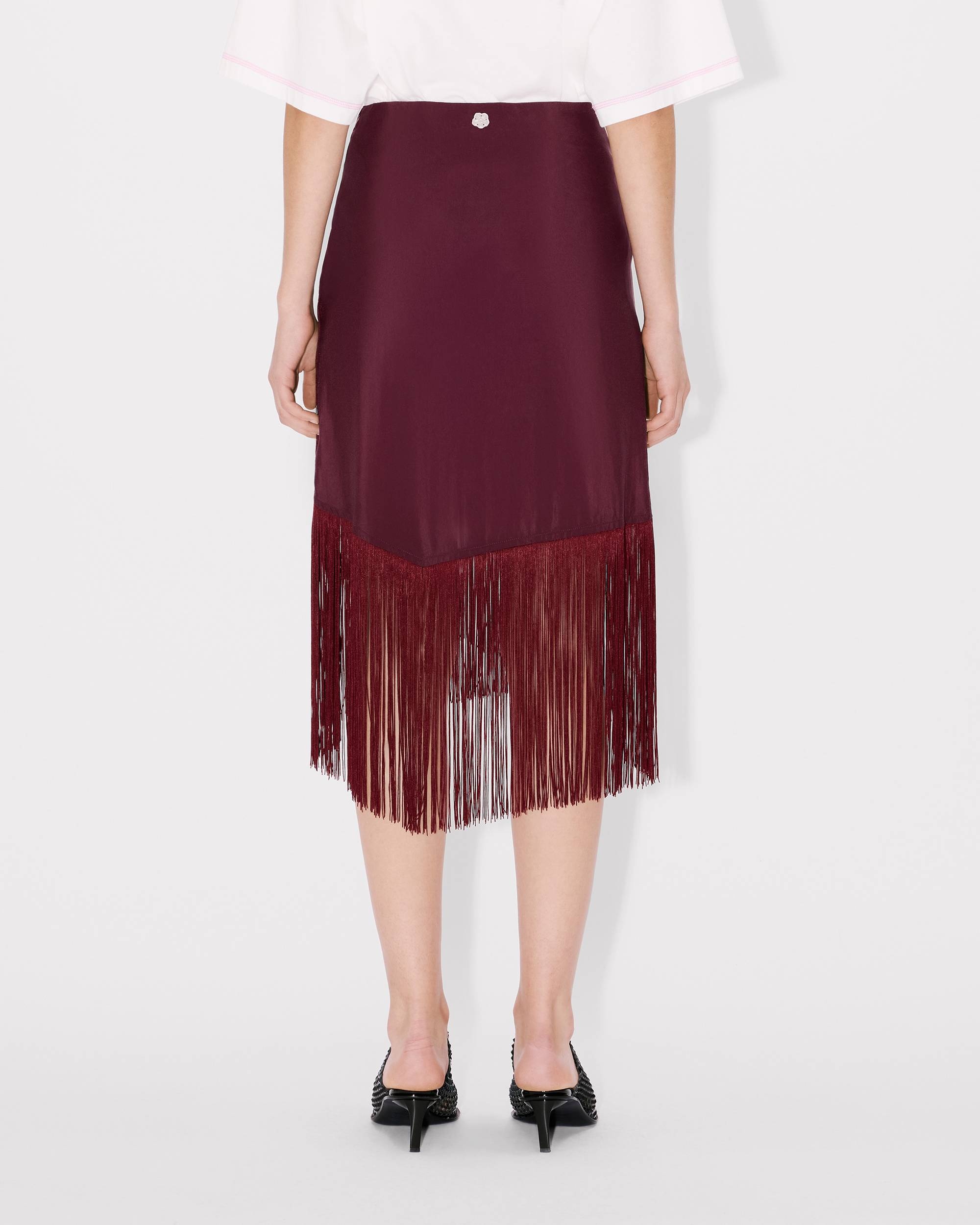 Fringed skirt in viscose - 4