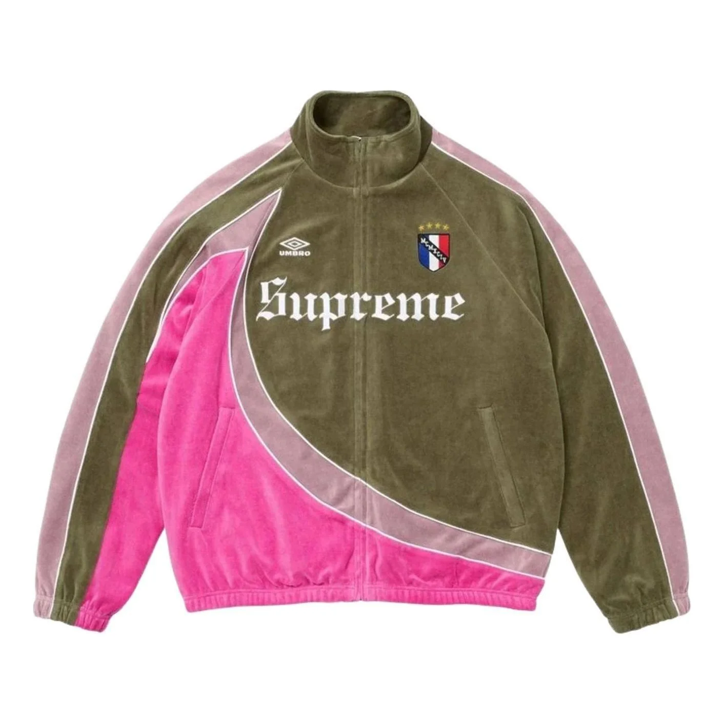 Supreme FW26 x Umbro Velour Track Jacket 'Olive' SUP-FW26-064-OLV - 1