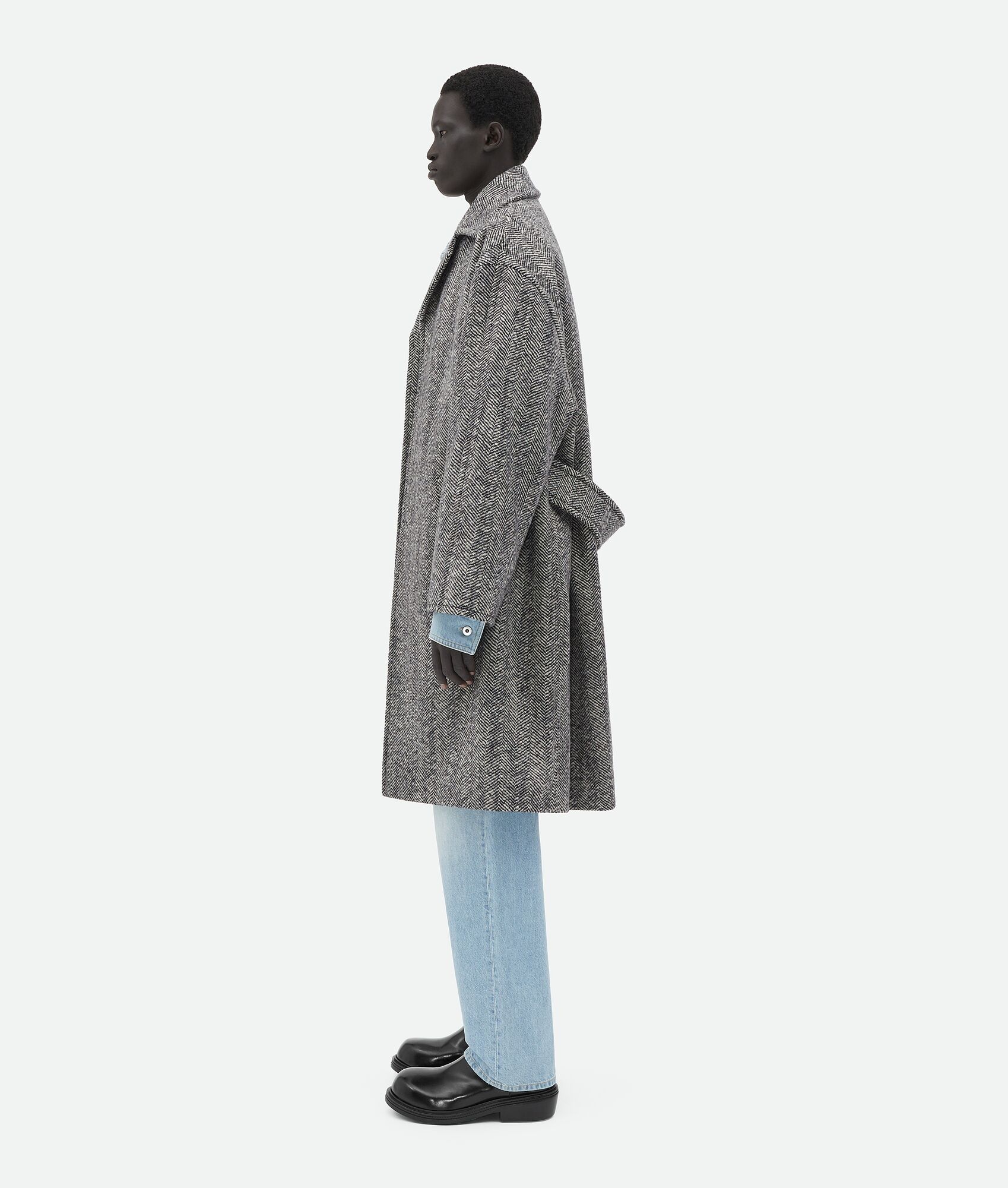 Felted Wool Chevron Coat - 2