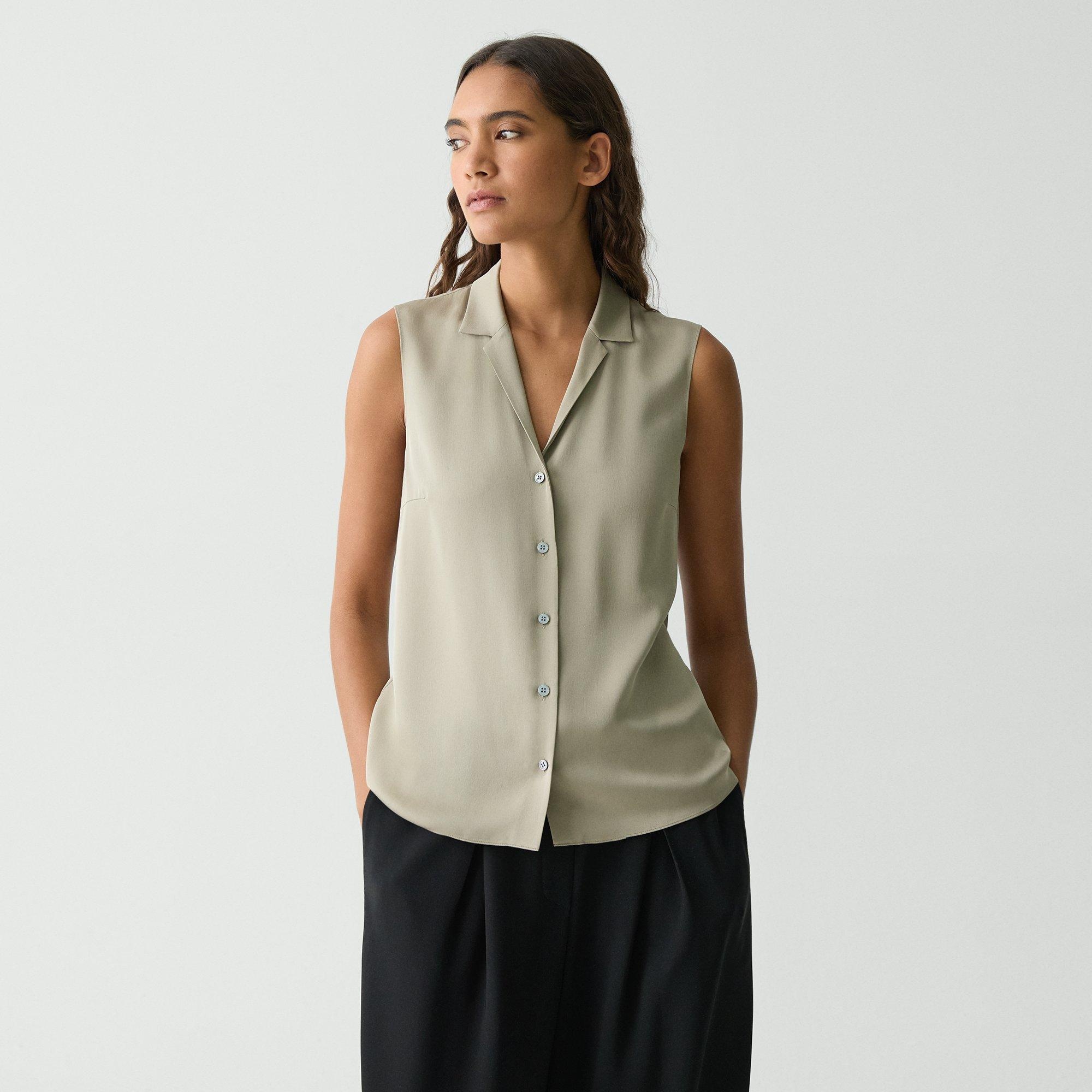 Camp Collar Blouse in Silk Georgette - 2