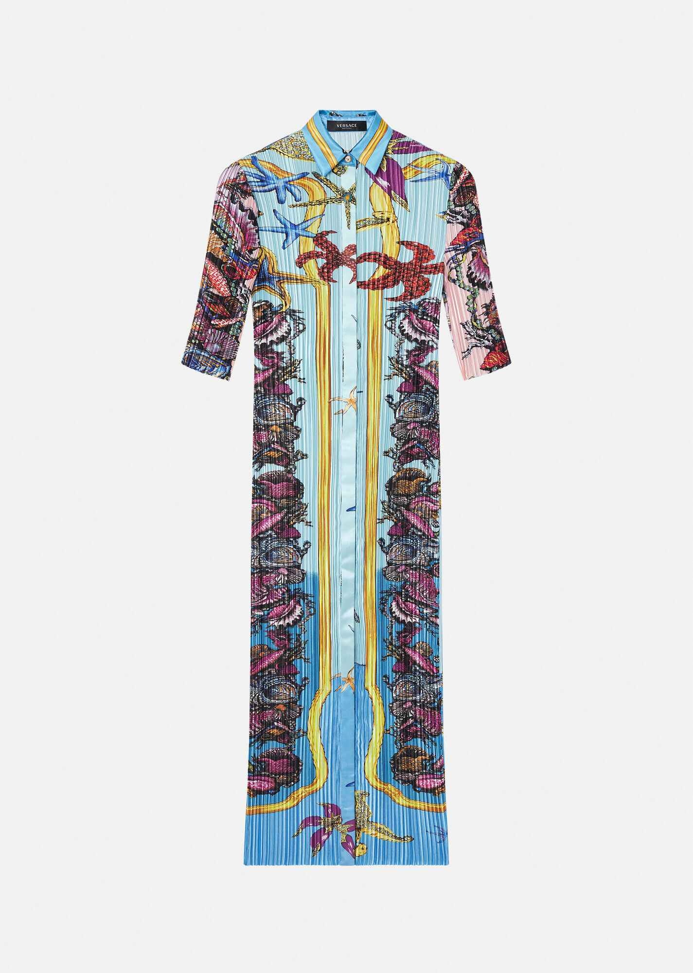 Trésor de la Mer Print Pleated Shirt Dress - 1