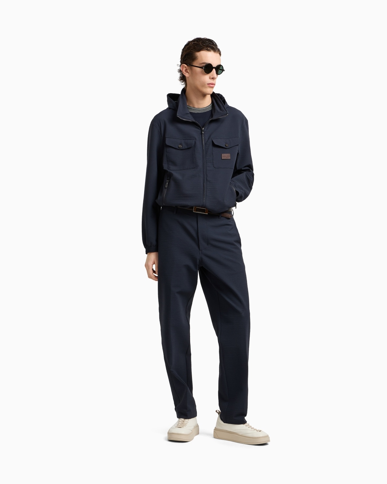 NYLON SEERSUCKER FULL-ZIP BLOUSON - 2