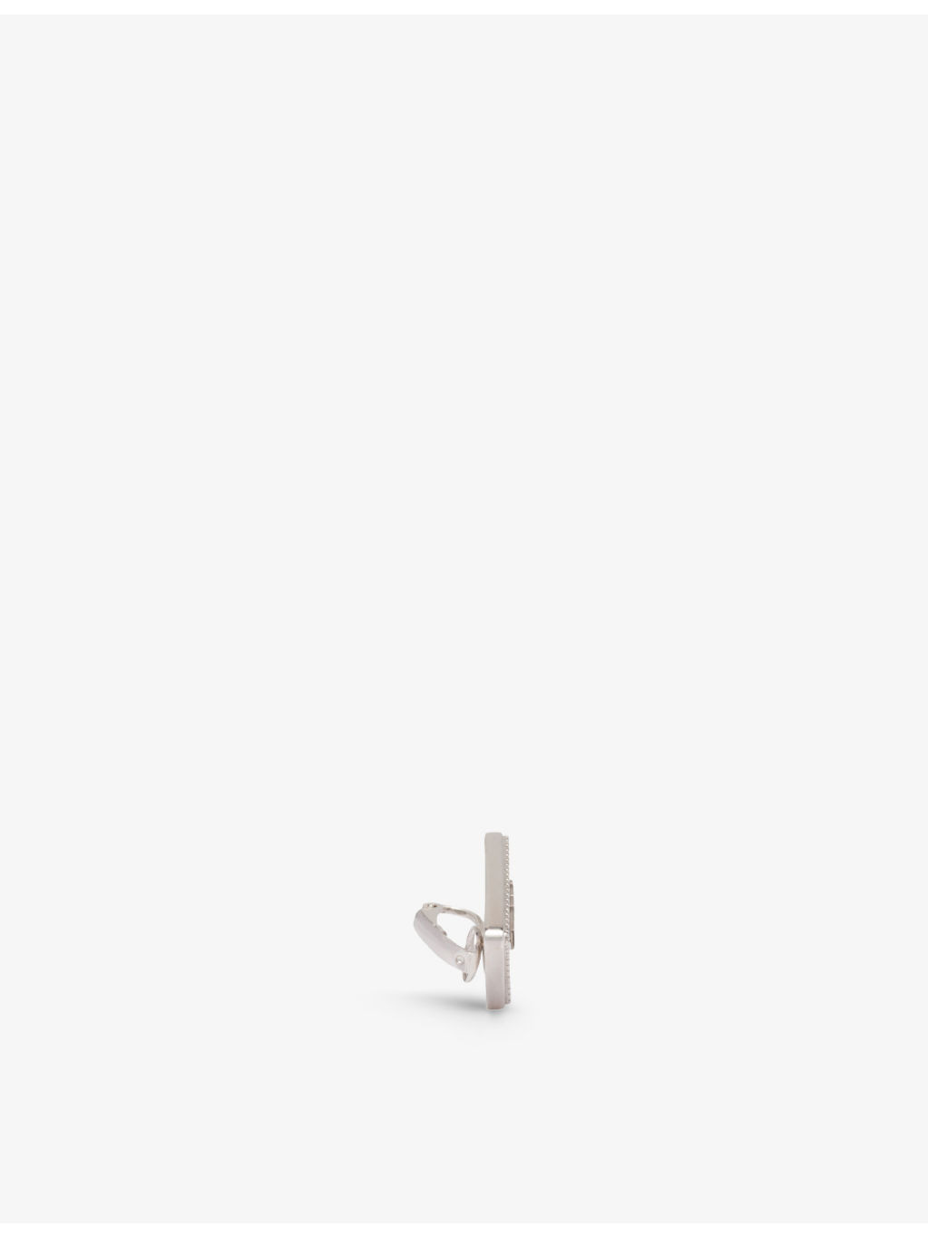 Left logo-embellished sterling silver and crystal single stud earring - 3