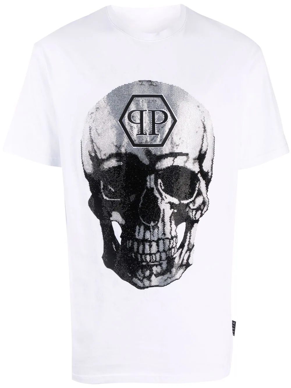 gem-embellished skull logo-graphic T-shirt - 1