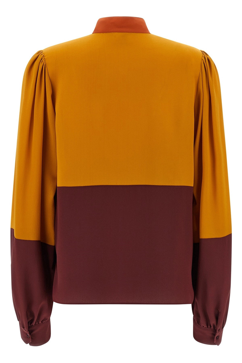 SAINT LAURENT Color-block blouse outlook