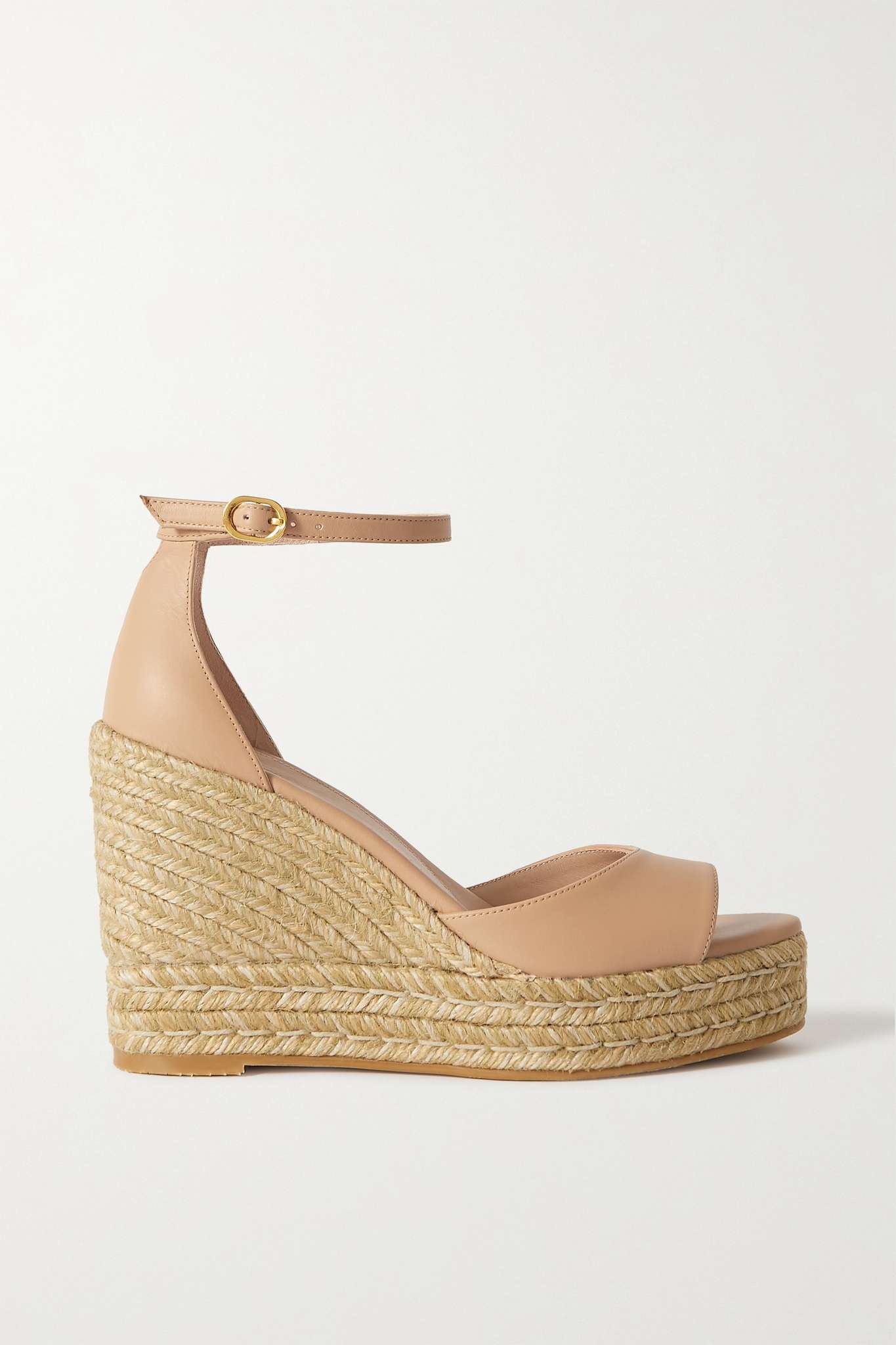 Nudistcurve leather espadrille wedge sandals - 1