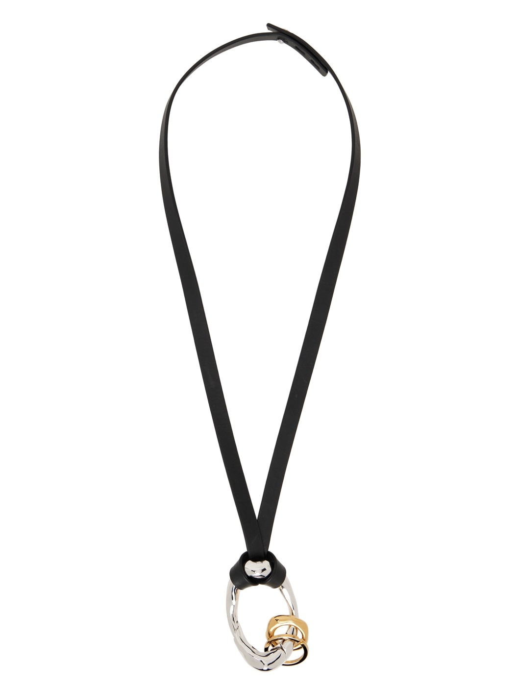 Black Leather Necklace - 1