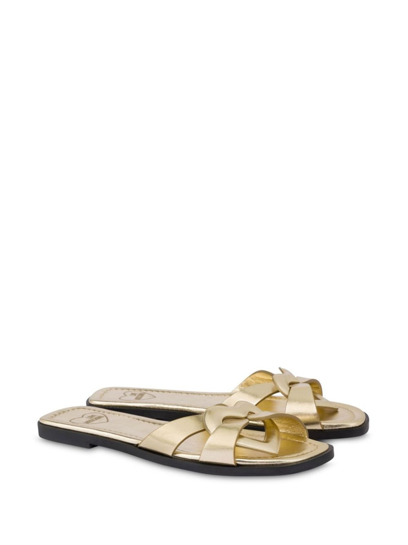 Moschino leather slides outlook