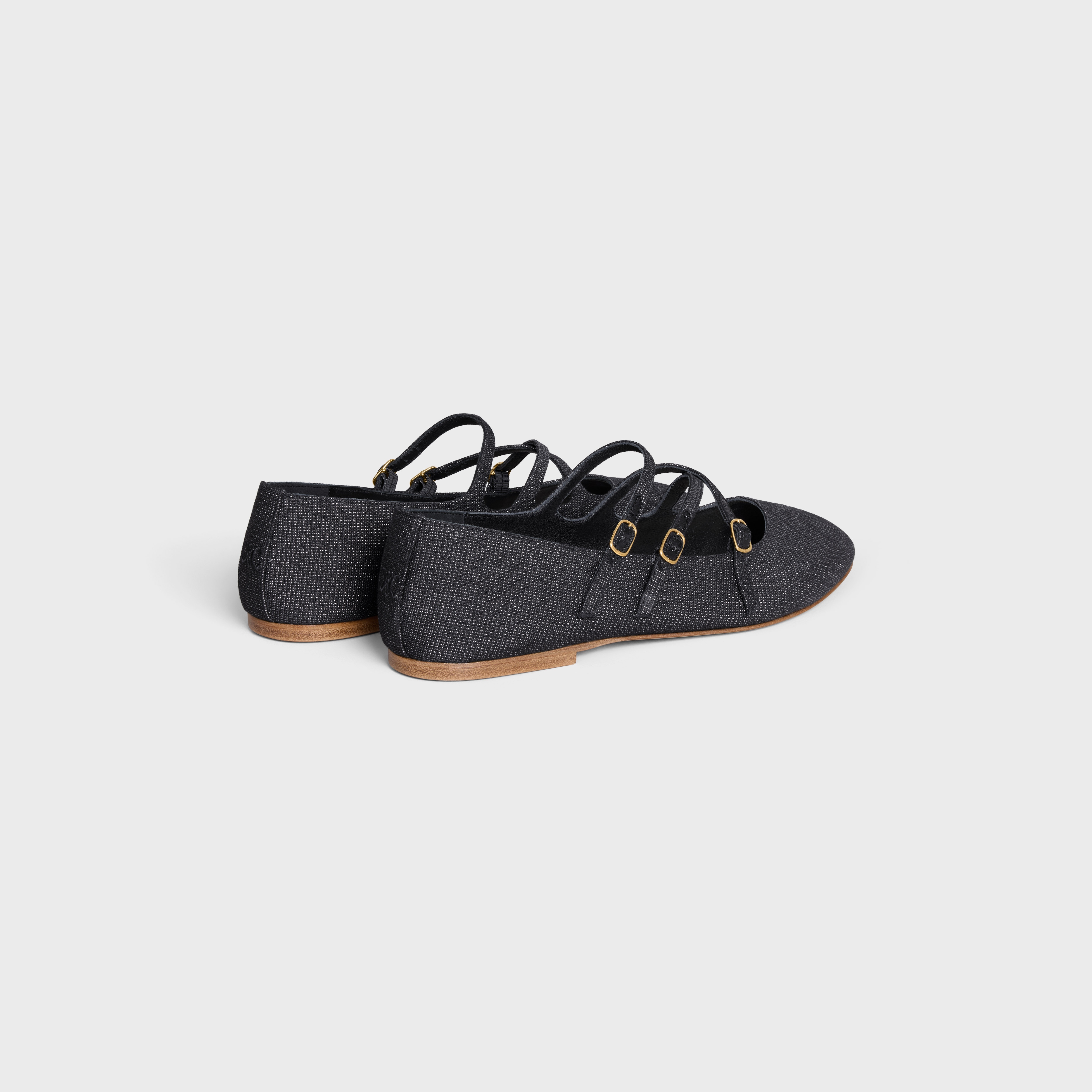 LES BALLERINES CELINE CRISS-CROSS BABIES BALLERINA in LUREX FABRIC - 3