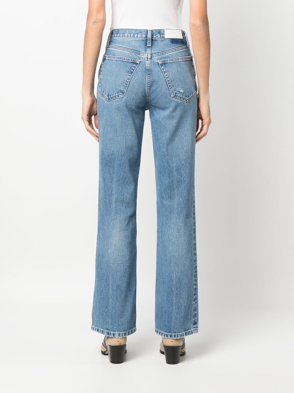 mid-rise flared jeans - 4