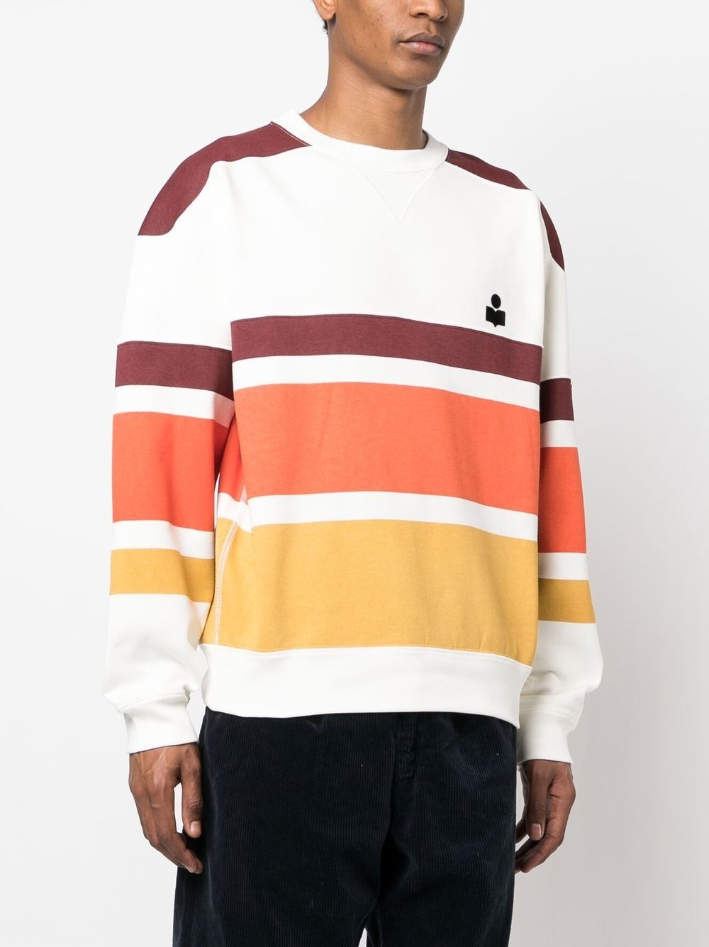 Meyoan logo-print striped sweatshirt - 4