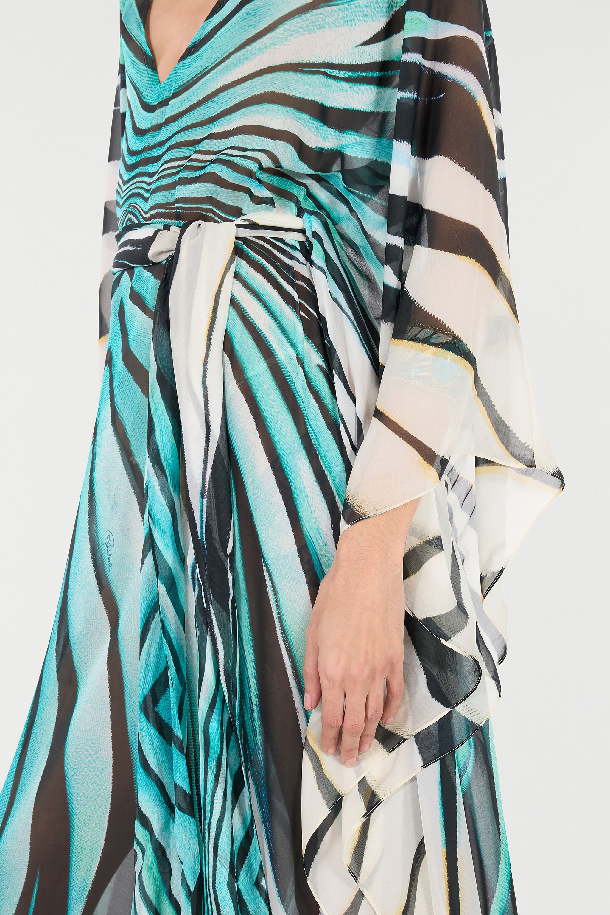 Ray Of Sea Print Kaftan - 7
