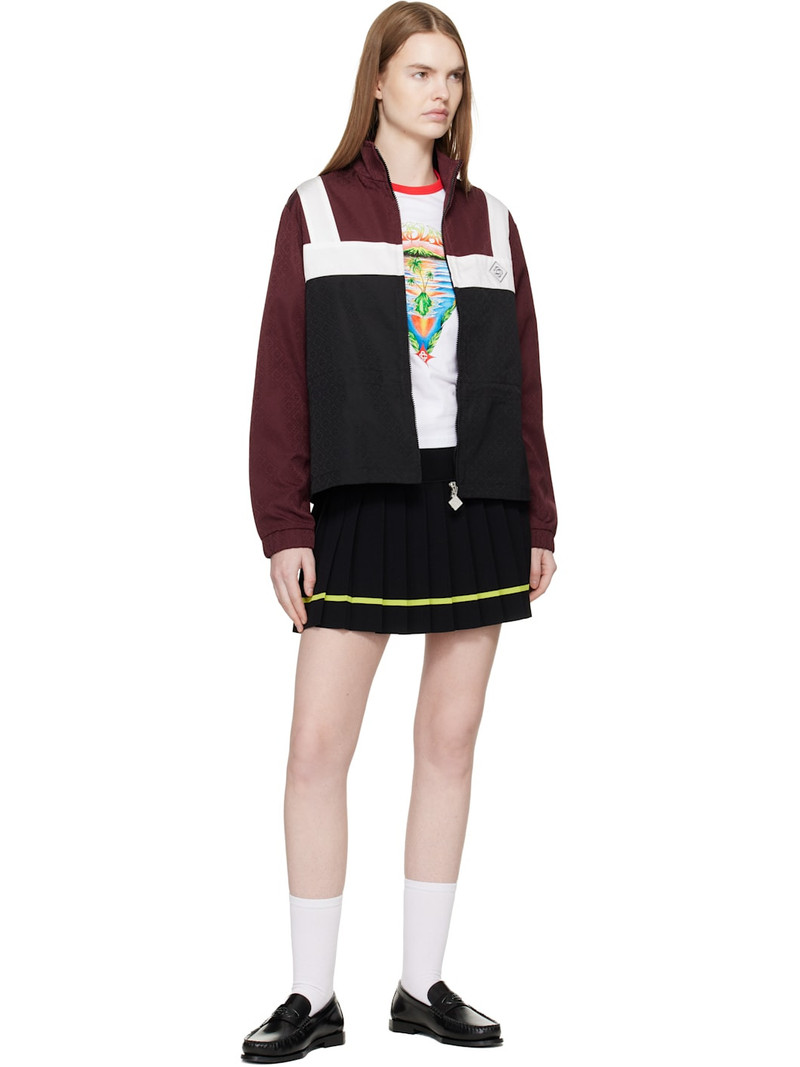 CASABLANCA Burgundy Monogram Windbreaker Jacket outlook