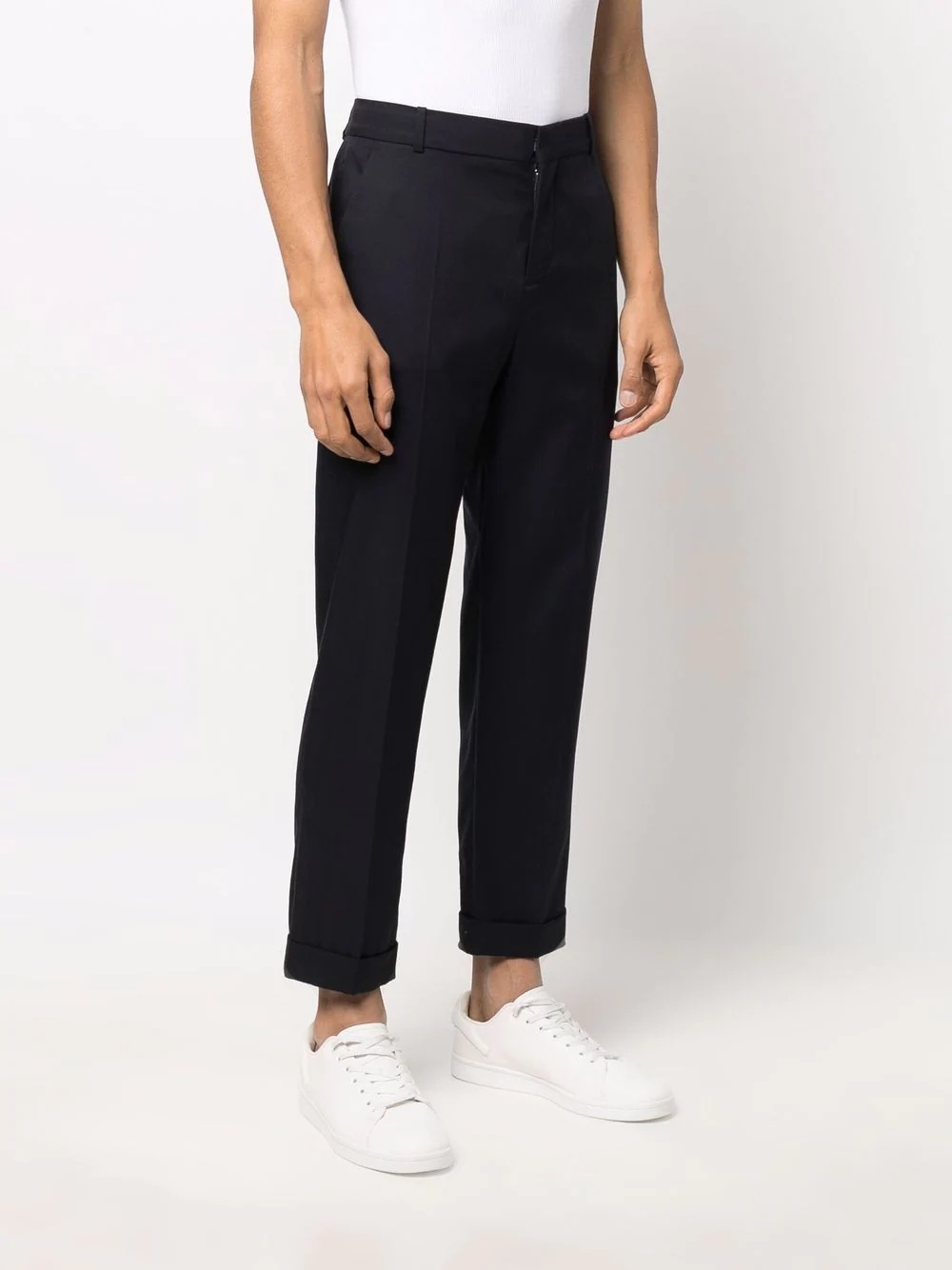 tailored-cut straight-leg trousers - 3