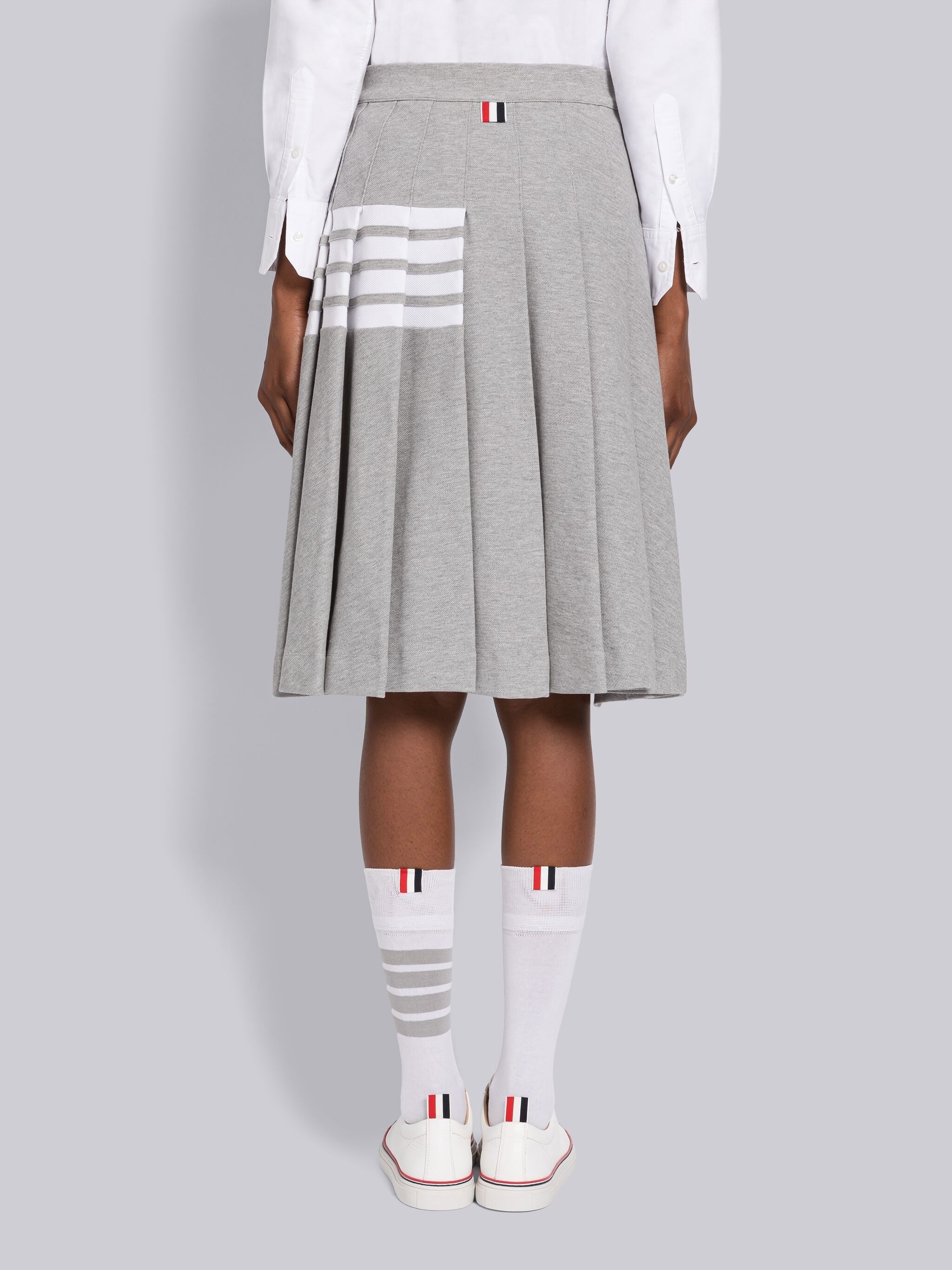 VARSITY PIQUE 4-BAR PLEATED FOOTBALL SKIRT - 3
