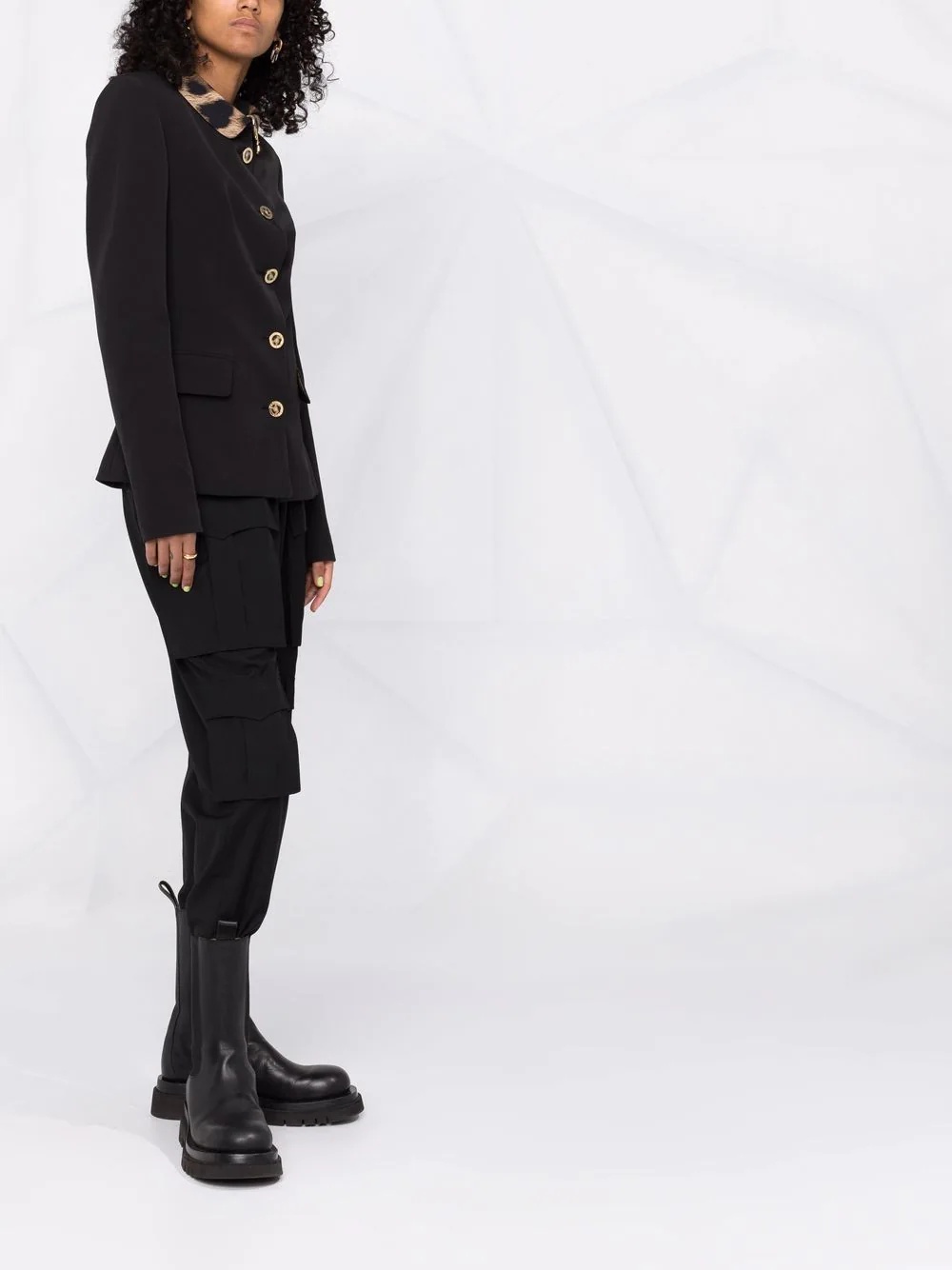 leopard collar Cady jacket - 4