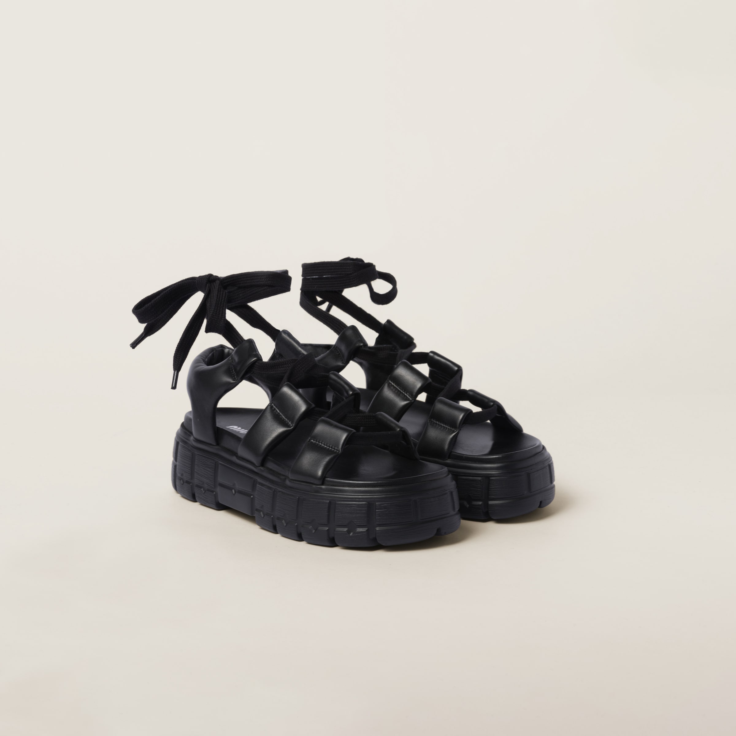 Sporty nappa leather sandals - 1