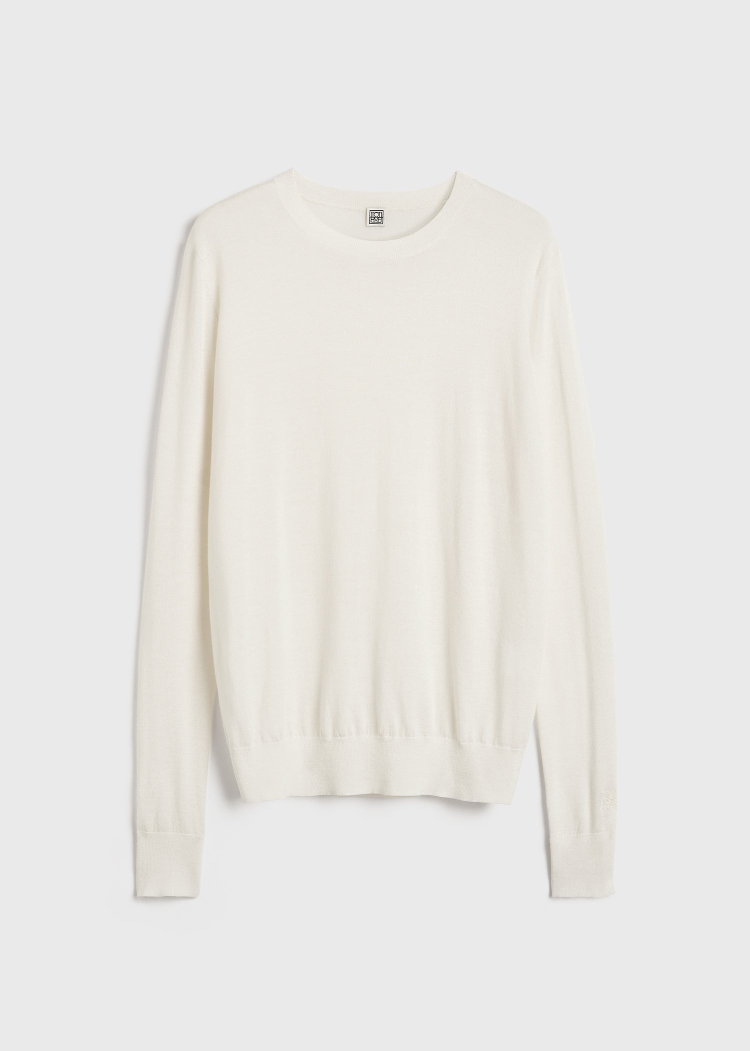 Fine crew-neck knit off-white - 1