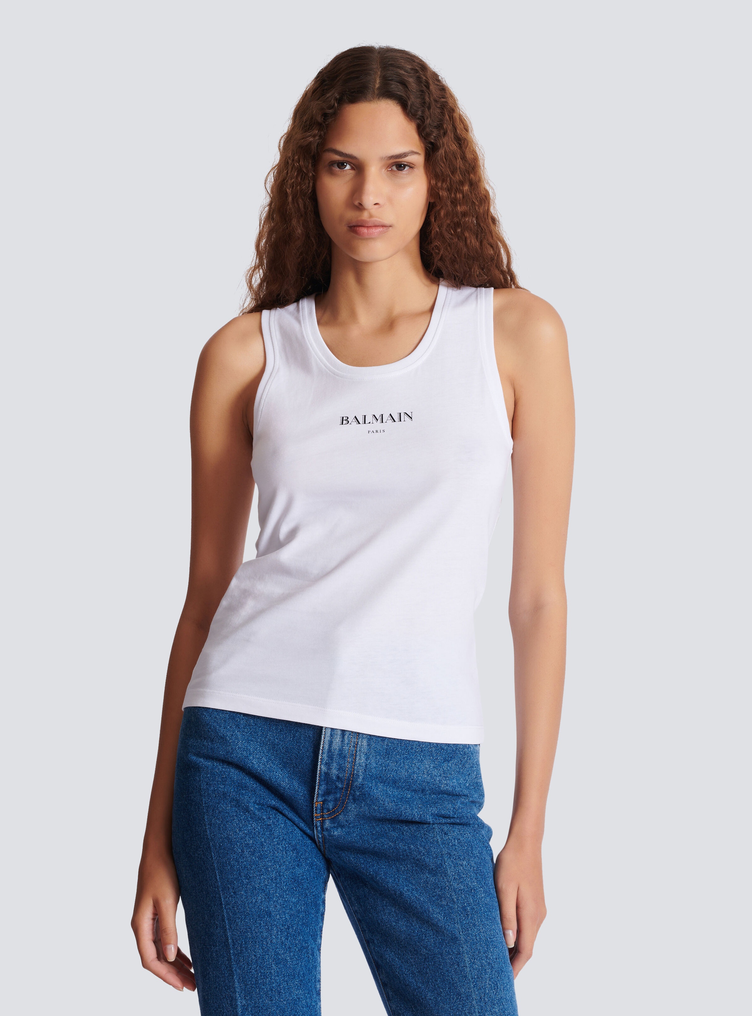 Tank top with Balmain print - 6