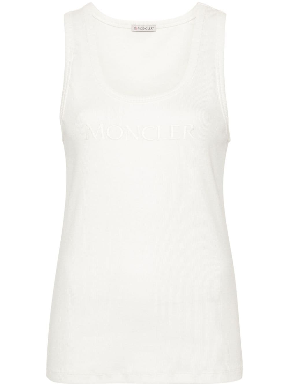 logo-embroidered tank top - 1
