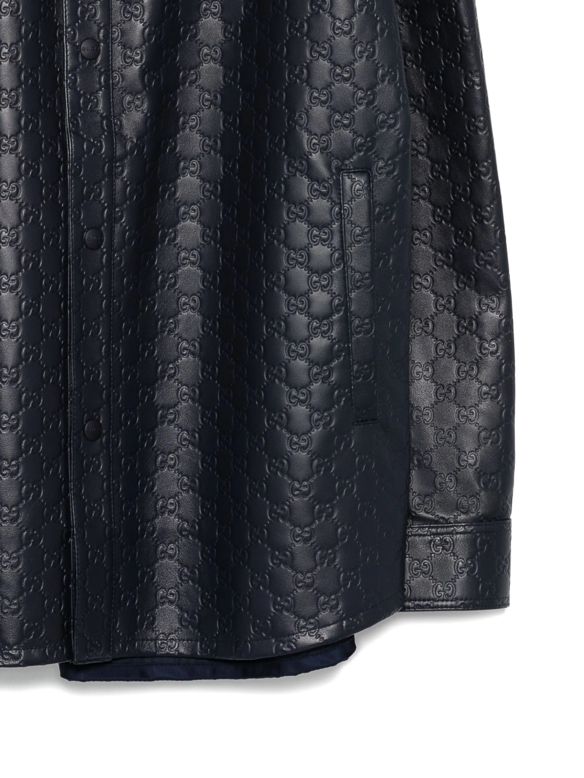 Gucci Monogram-embossed Shirt Jacket - 3