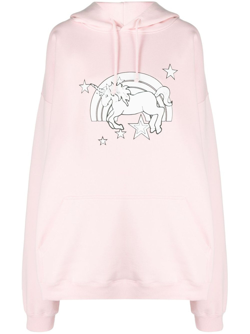 graphic-print cotton hoodie 1