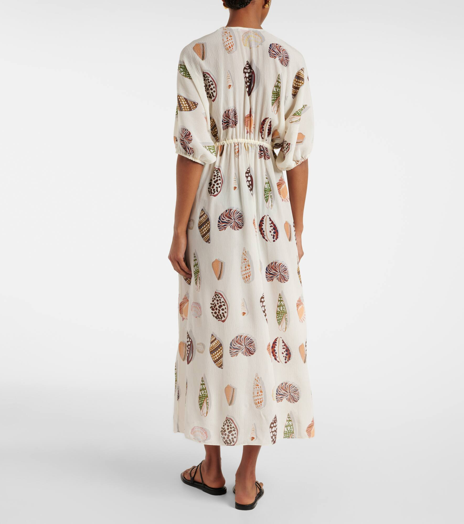 Coffea printed silk maxi dress - 3