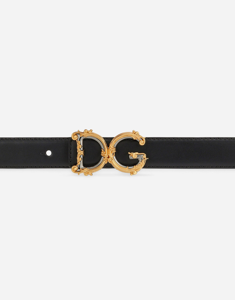 Calfskin belt with logo 4