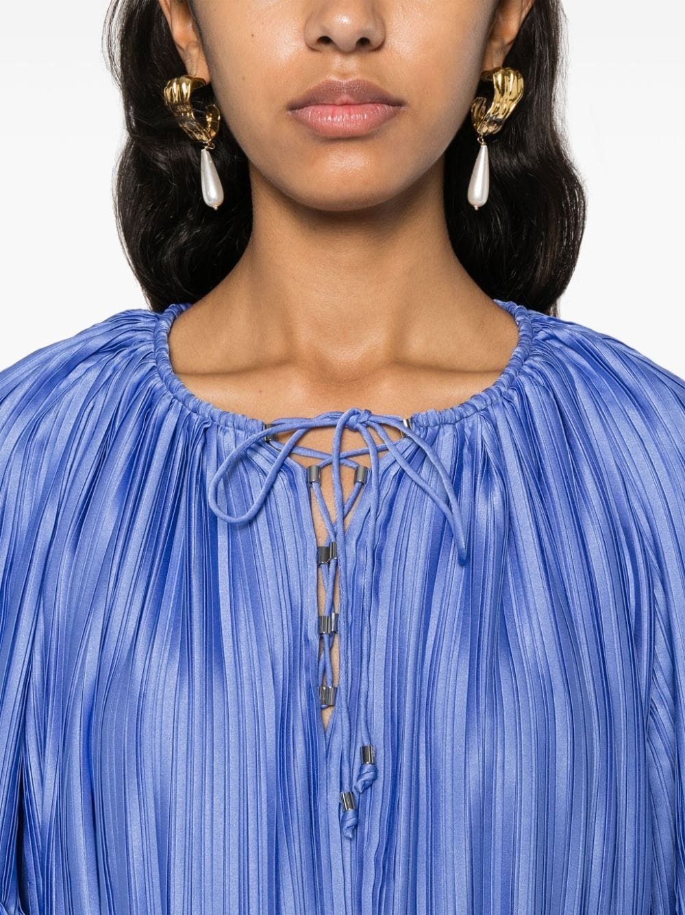 charmeuse plissÃ© blouse - 5