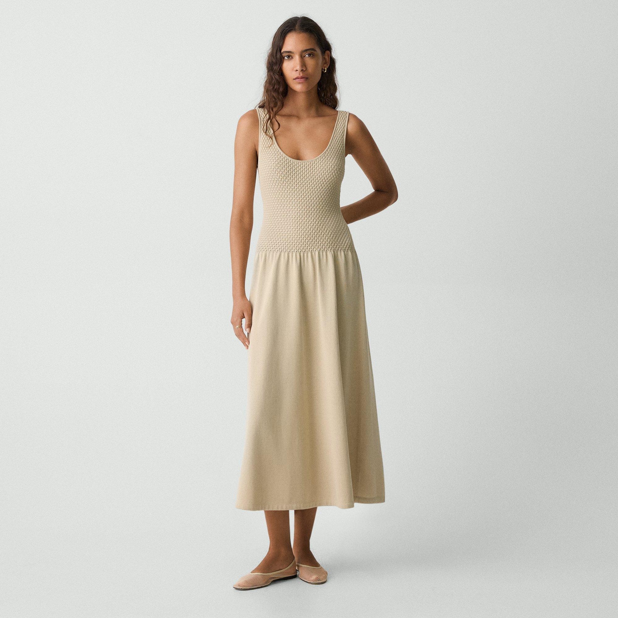 Midi Dress in Textured Cotton-Blend - 2