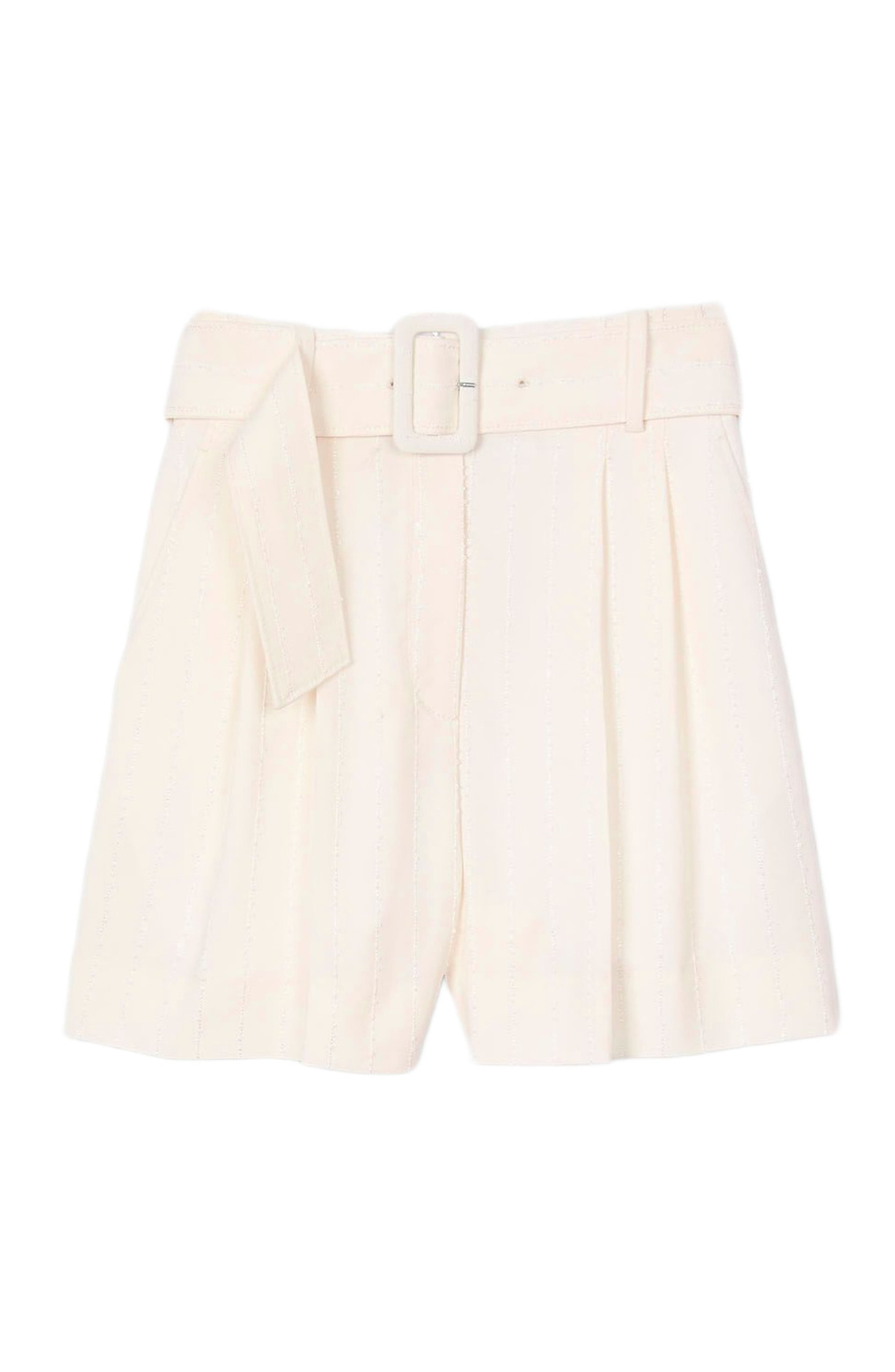 SANDRO Sequin high-waisted shorts in Ecru at Nordstrom - 4