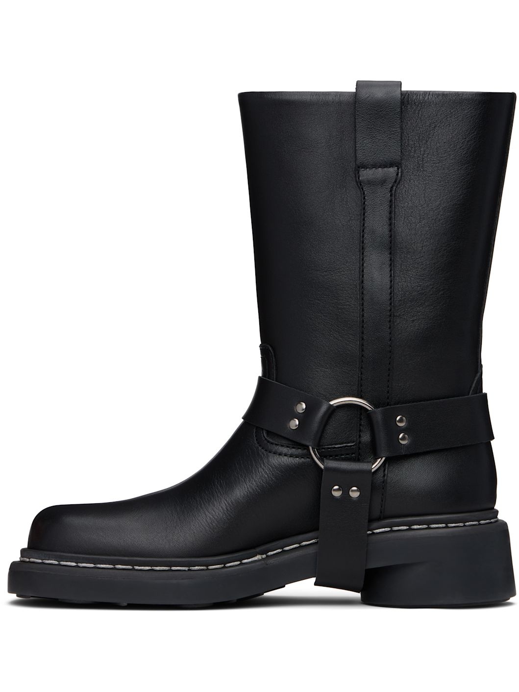 Black Metal Free Leather MS Moto Boots - 3
