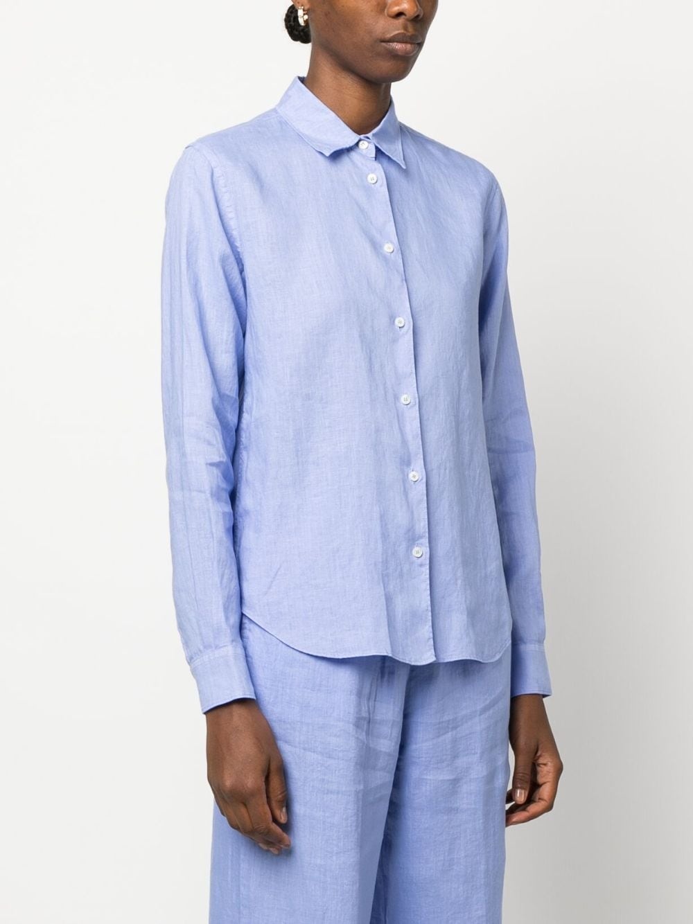 button-up linen shirt - 3