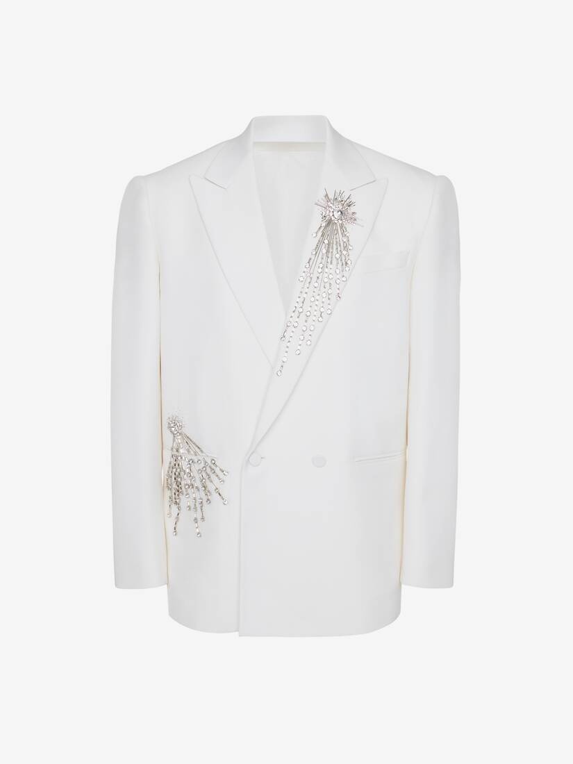 Men's Astral Jewel Double-breasted Jacket in Ivory - 1