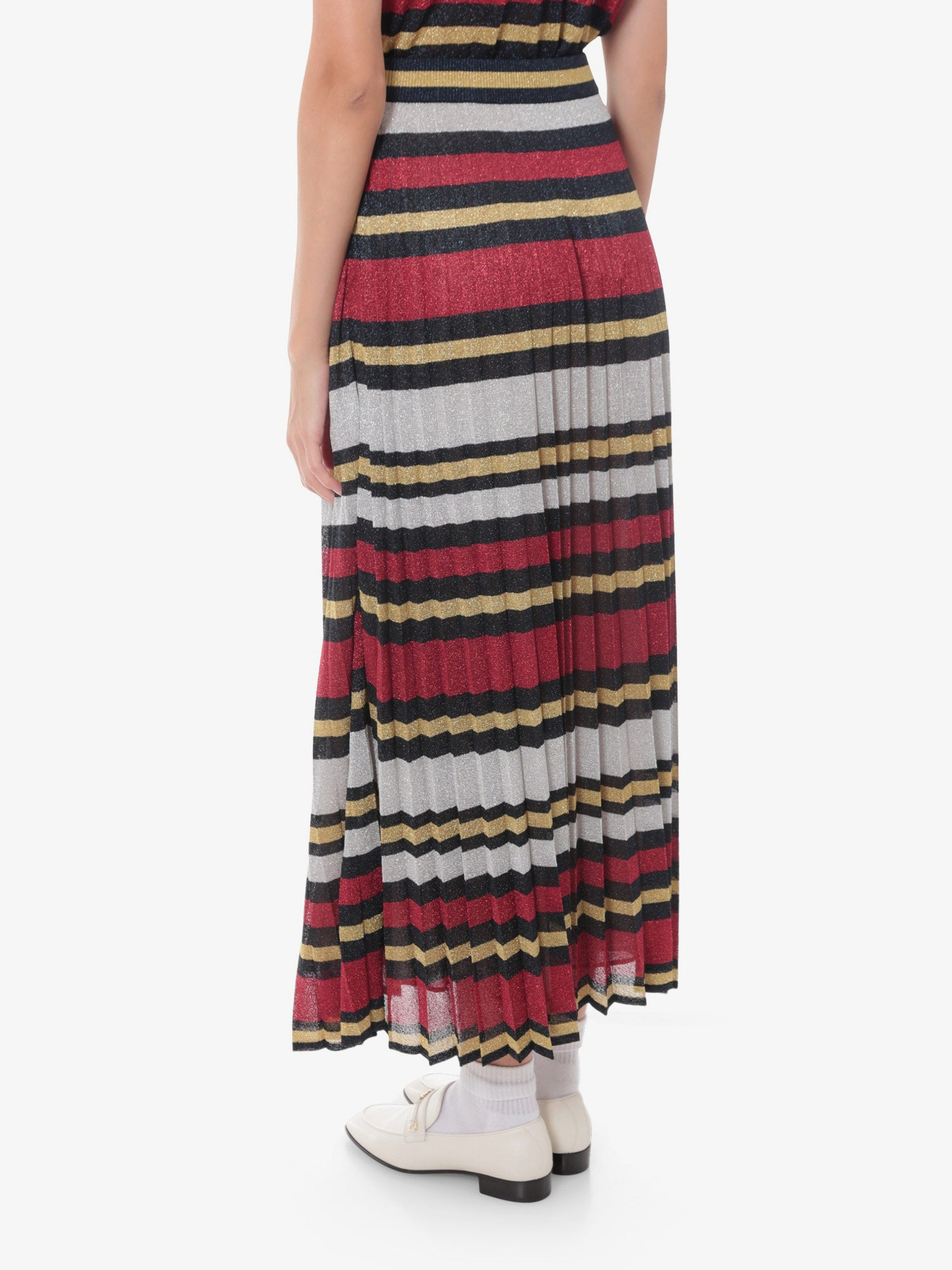 Lurex Skirt With Striped Motif - 4