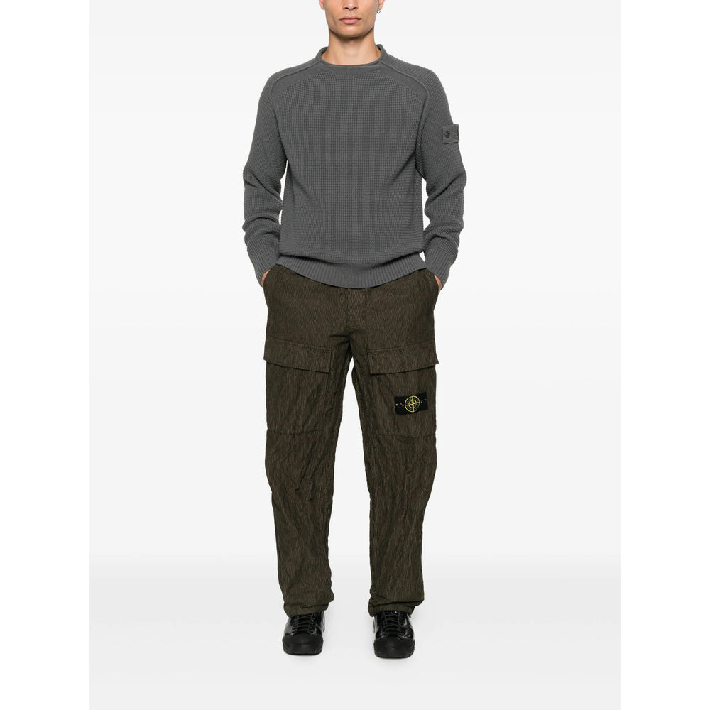 Stone Island Green Trousers - Regular & Straight-Leg Trousers Men - 3