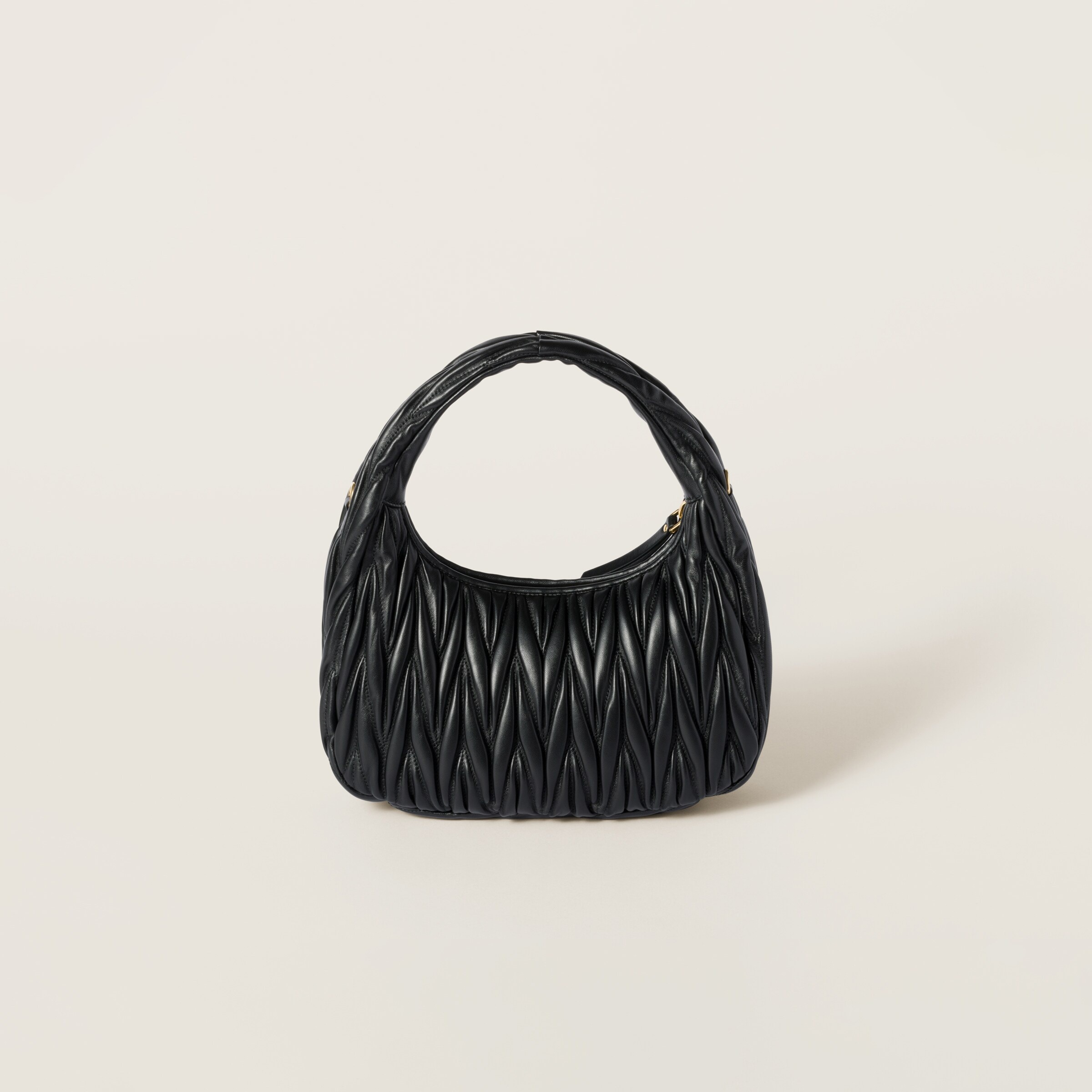 Wander matelassé nappa leather hobo bag 4