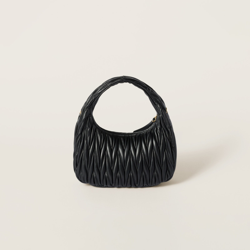 Wander matelassé nappa leather hobo bag 4