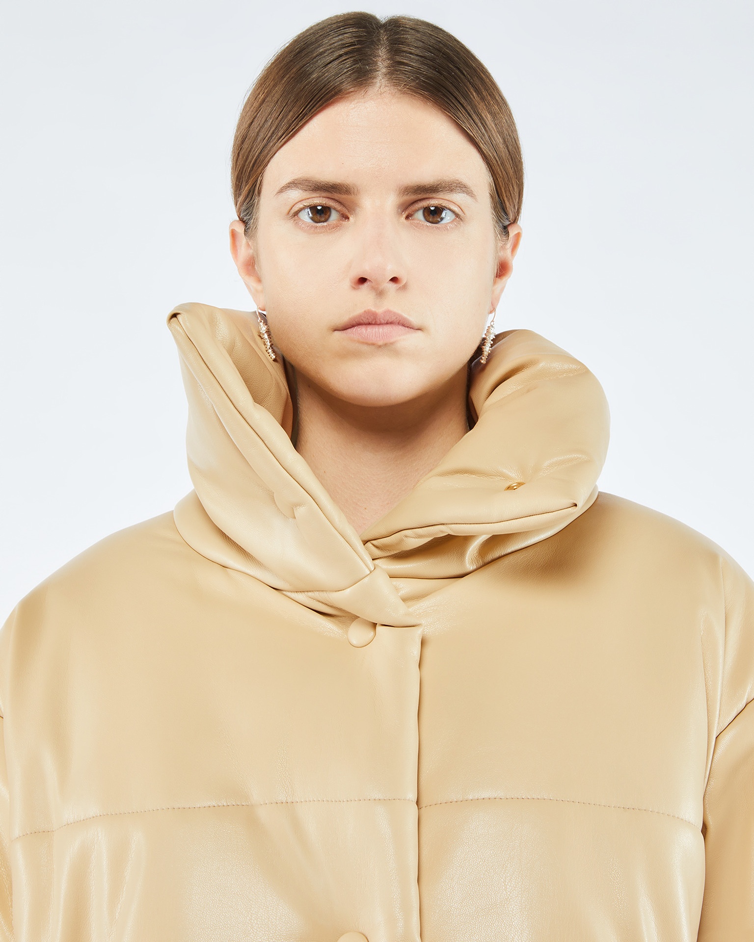 HIDE - OKOBOR™ alt-leather puffer jacket - Almond - 5