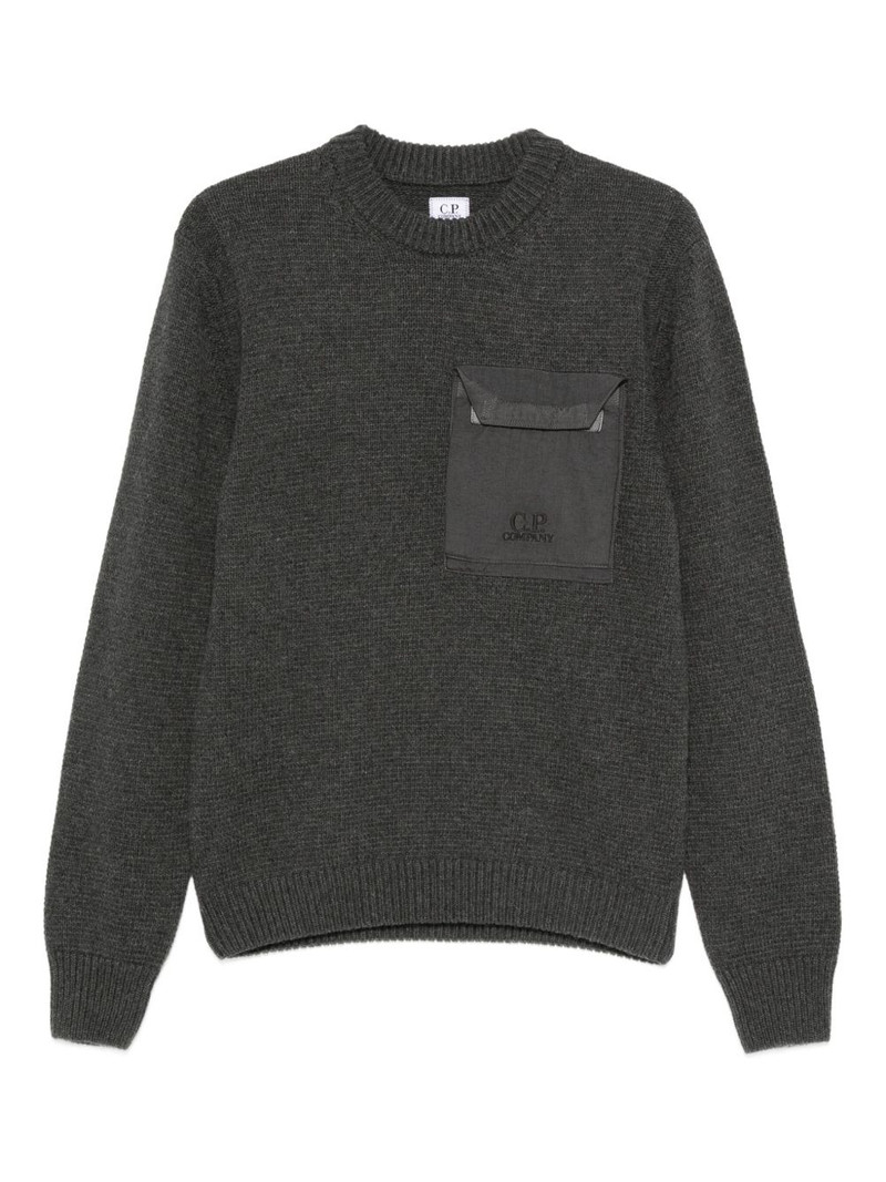 chest-pocket crew-neck sweater 1