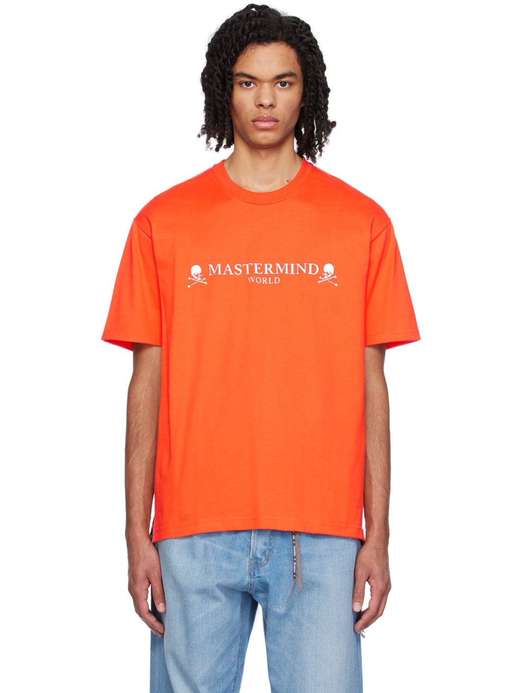 Orange 3D Skull T-Shirt - 1