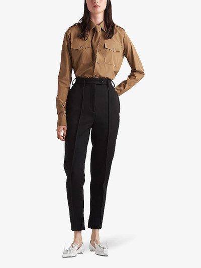 Prada High-rise slim-fit stretch-woven trousers outlook