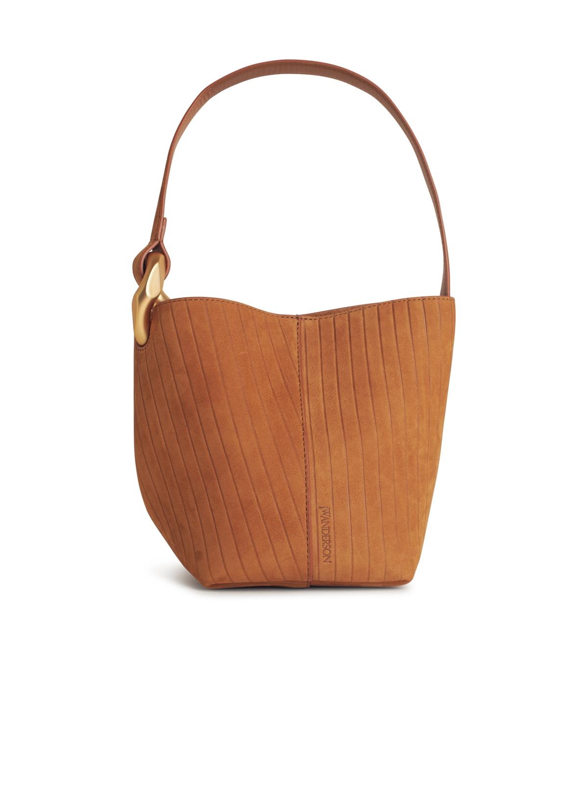 J.W. ANDERSON - Jw Anderson 'Corner' Brown Suede Bucket Bag Women - 1