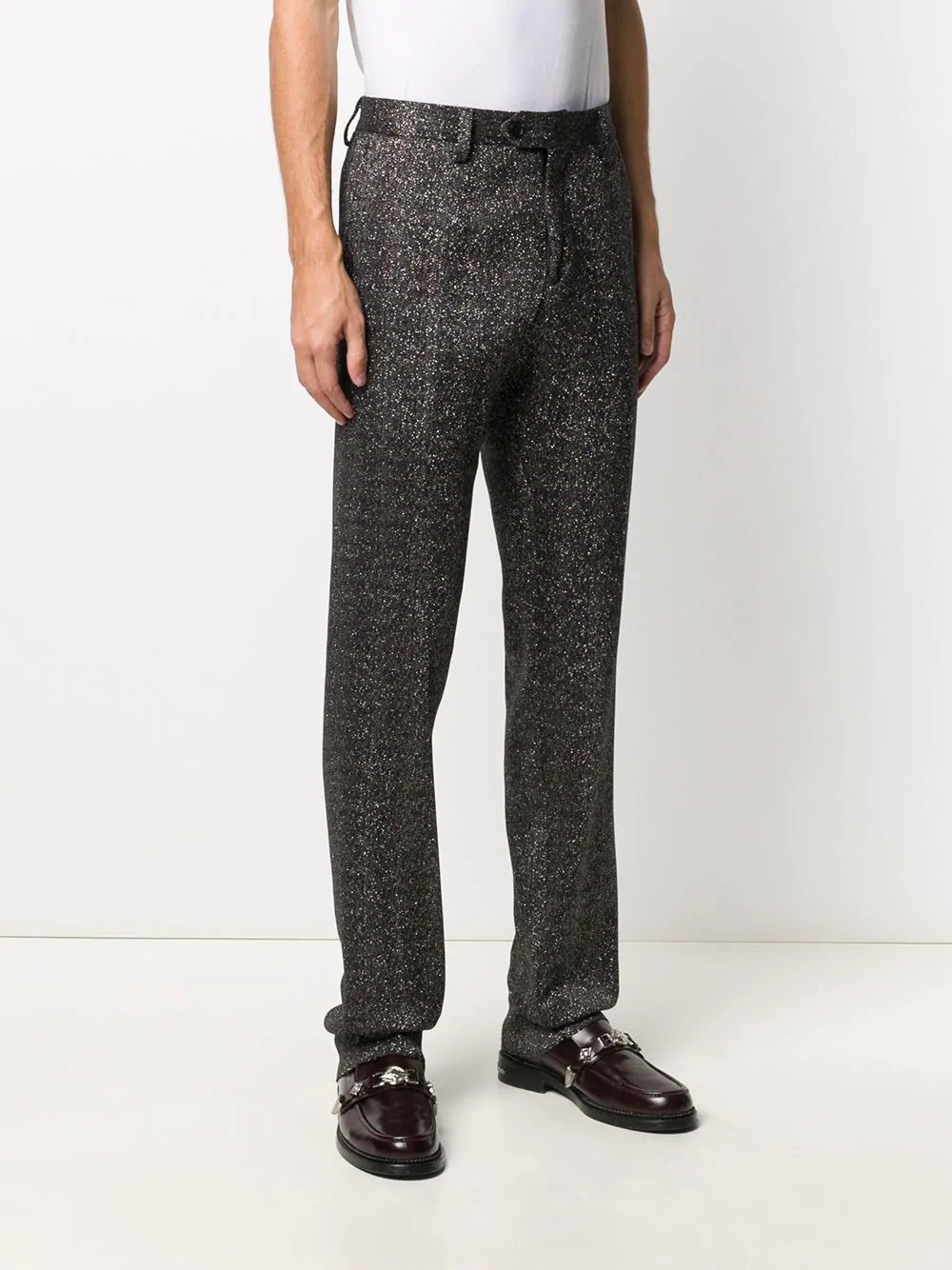 wool knit tailored trousers - 3