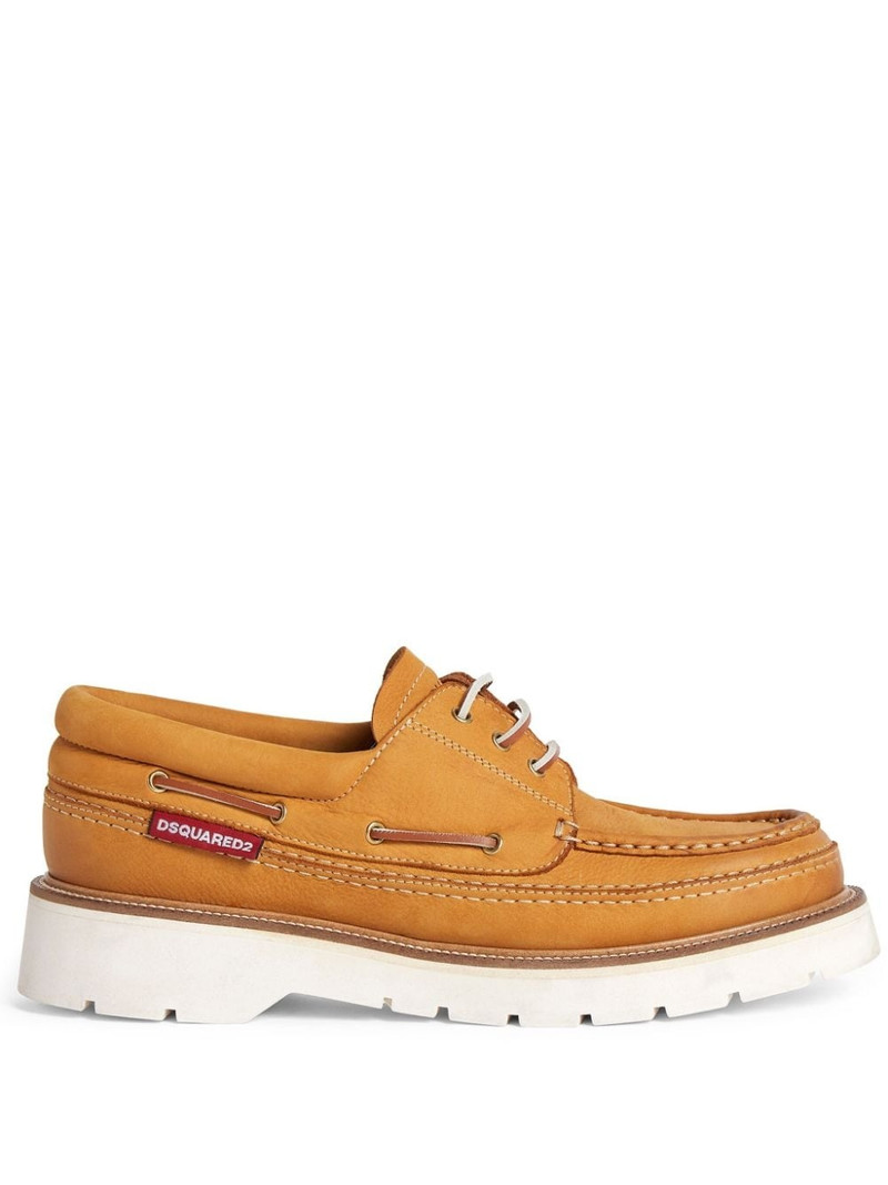 lace-up leather boat shoes 1