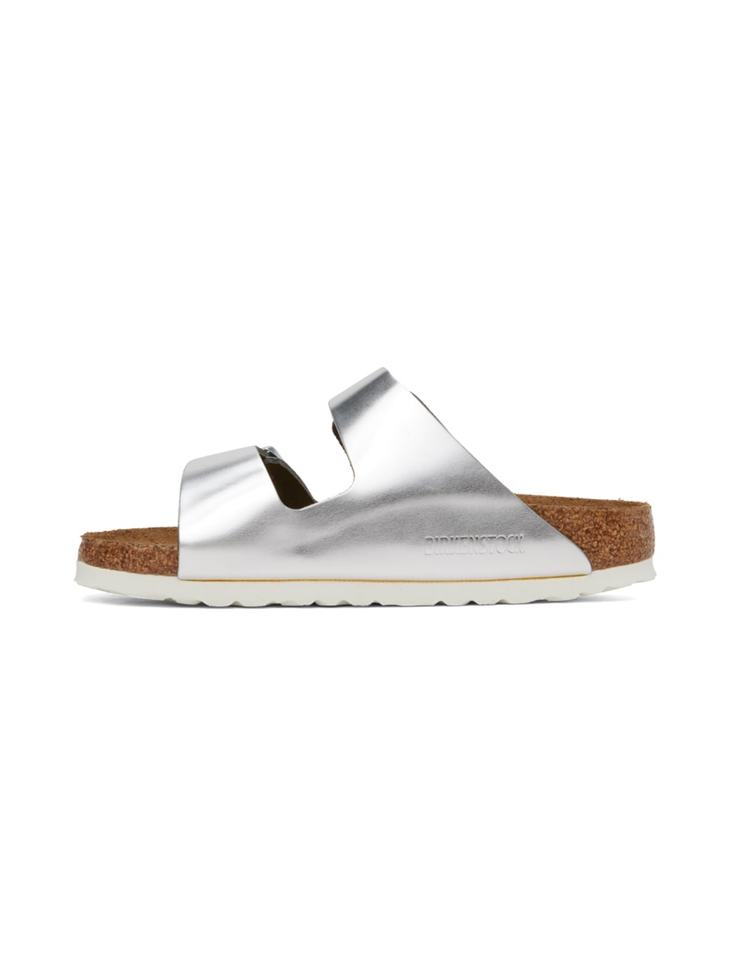 Silver Narrow Arizona Soft Footbed Sandals - 3