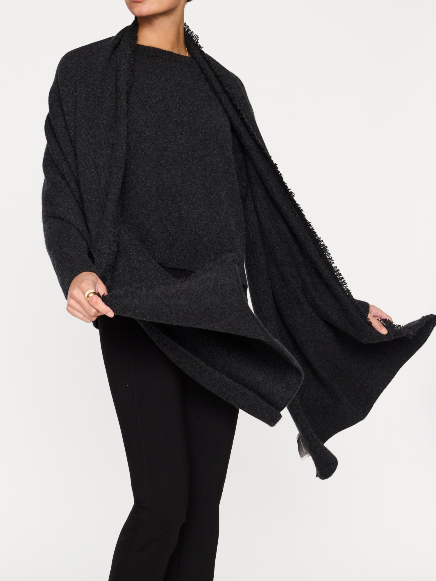 The Cashmere Fringe Wrap - 4