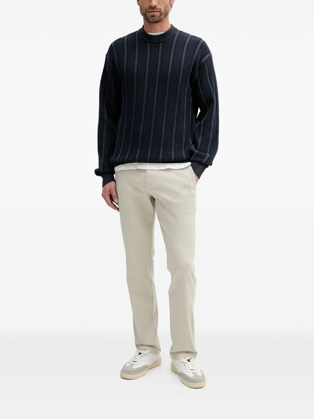ribbed crew-neck sweater - 2