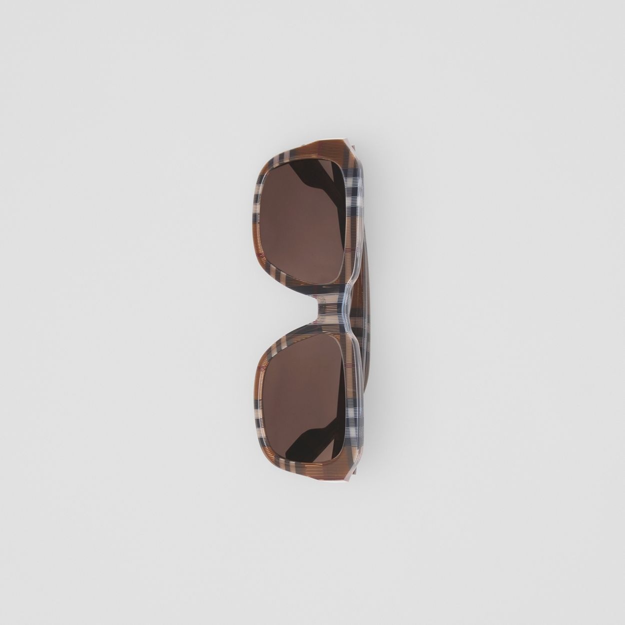 Check Bio-acetate Square Frame Sunglasses - 4